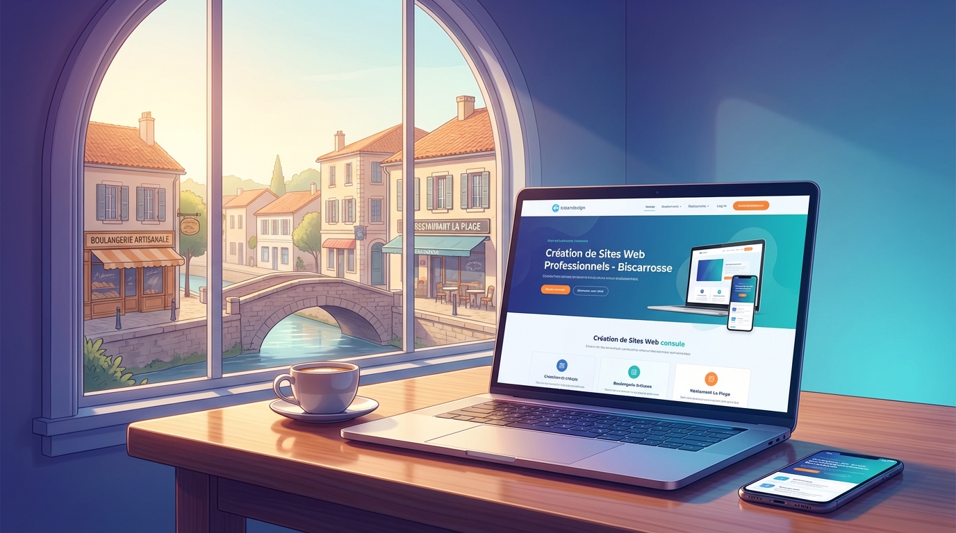 Création de site internet professionnel à Biscarrosse — Web Pulse