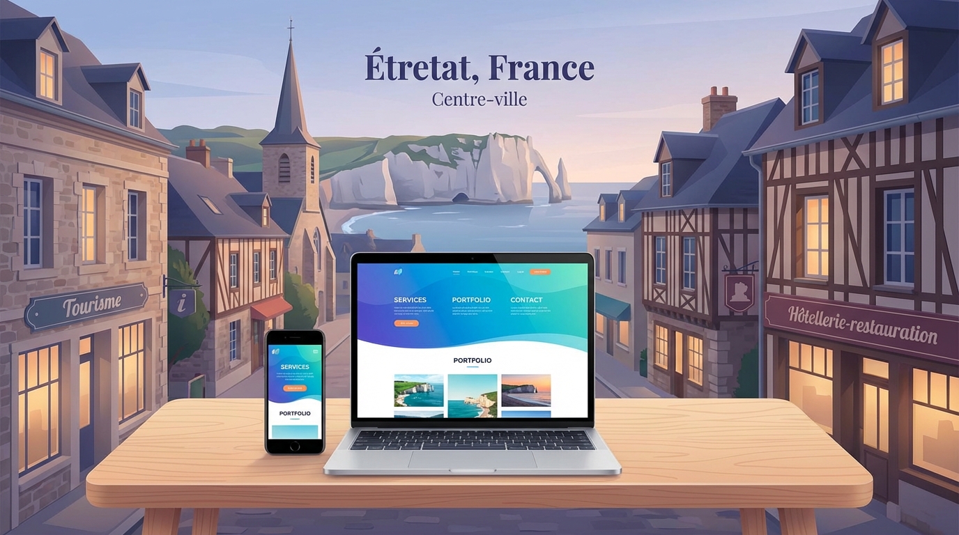 Création de site internet professionnel à Étretat — Web Pulse