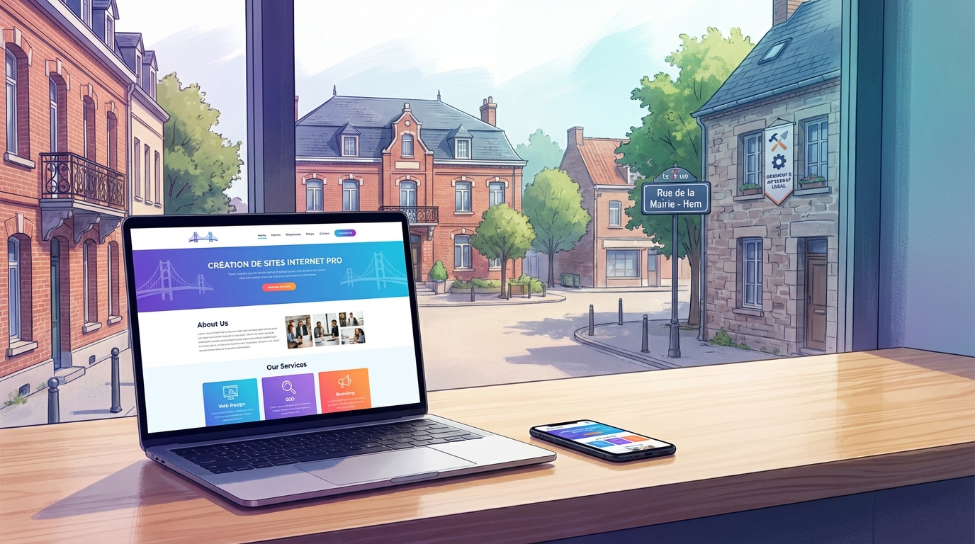 Création de site internet professionnel à Hem — Web Pulse