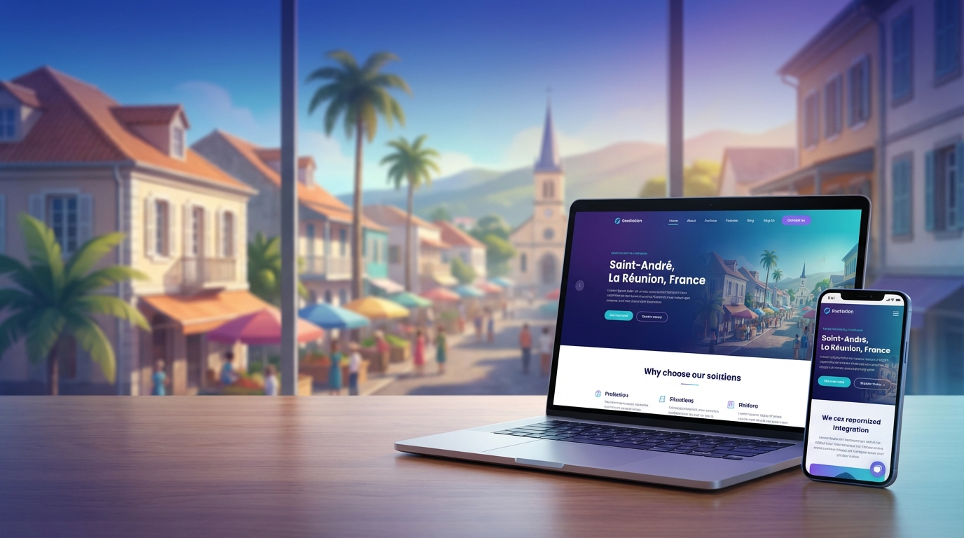 Création de site internet professionnel à Saint-André — Web Pulse